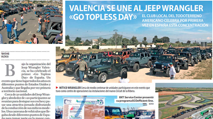 Valencia se une al Jeep Wrangler “Go Topless day”.